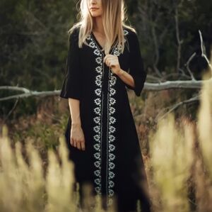 Piper & Scoot The Cocinera Dress Black Boho M